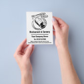 Restaurant & Carvery Cartoontjeontwerp Flyer (Hand)