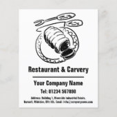 Restaurant & Carvery Cartoontjeontwerp Flyer (Voorkant)