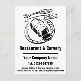 Restaurant & Carvery ontwerp om te personaliseren Briefkaart