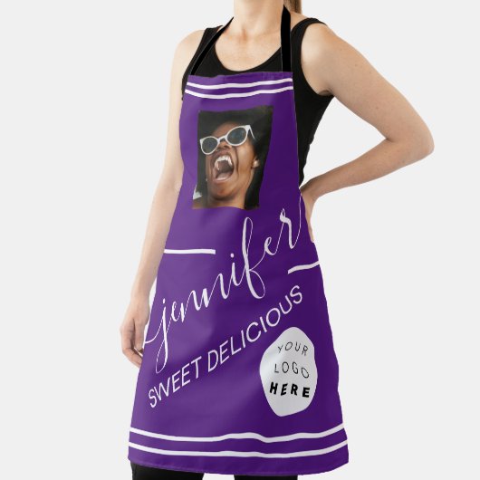 Restaurant Catering Foto Logo Coffee Shop Paars Schort (Insitu)