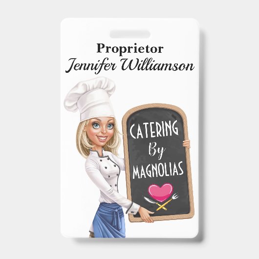 Restaurant - Catering Lanyard Badge (Voorzijde)