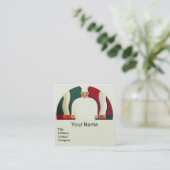 RESTAURANT CHEF COOKING FOOD,CATERENDE MONOGRAM VIERKANTE VISITEKAARTJE (Staand voorkant)