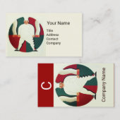 RESTAURANT CHEF COOKING FOOD,CATERENDE MONOGRAM VISITEKAARTJE (Voorkant / Achterkant)