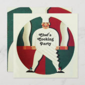 RESTAURANT CHEF COOKING Party Culinaire Uitnodigin Kaart (Voorkant / Achterkant)