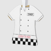 Restaurant Chef Jas en Broek Uniform Ornament (voorkant)
