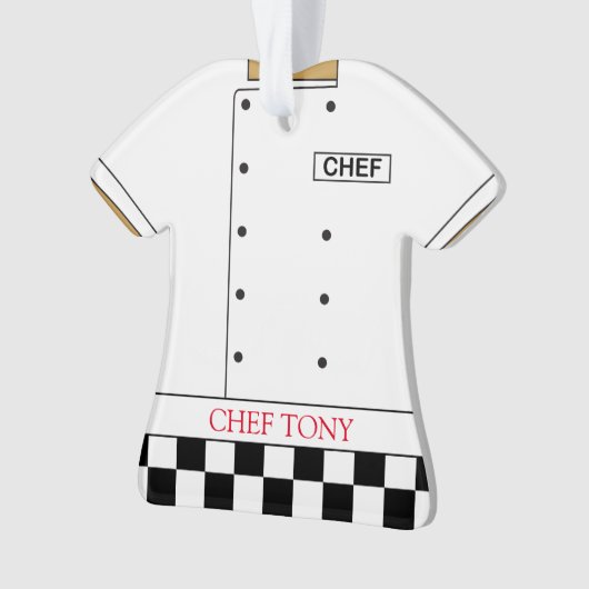 Restaurant Chef Jas en Broek Uniform Ornament (voorkant)