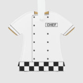 Restaurant Chef Jas en Broek Uniform Ornament (achterkant)