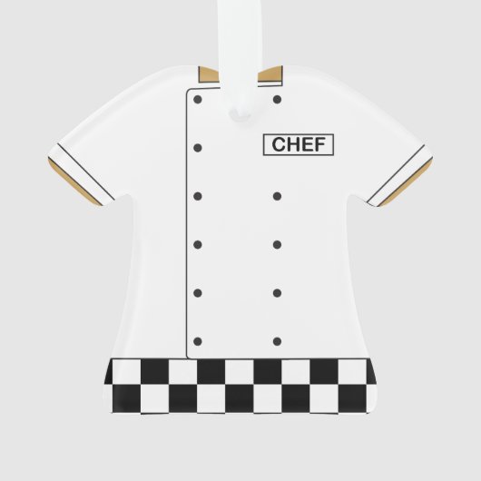 Restaurant Chef Jas en Broek Uniform Ornament (achterkant)