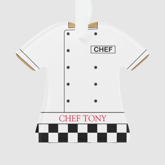 Restaurant Chef Jas en Broek Uniform Ornament (voorkant)