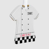 Restaurant Chef Jas en Broek Uniform Ornament (voorkant)