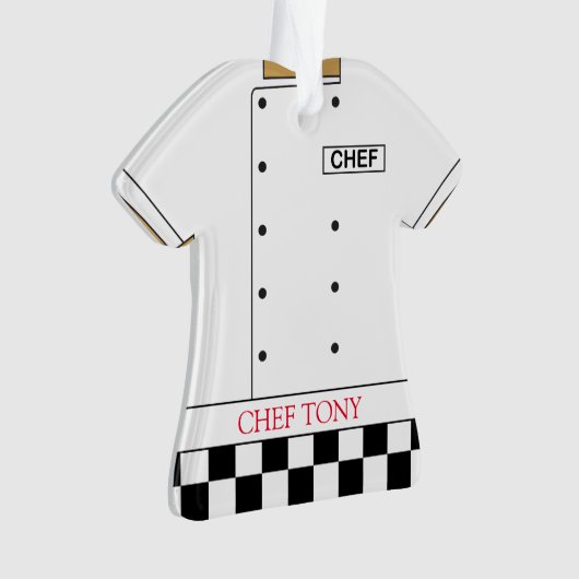 Restaurant Chef Jas en Broek Uniform Ornament (voorkant)