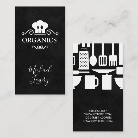 Restaurant Chef | Kokergereedschap Visitekaartje (Voorkant / Achterkant)