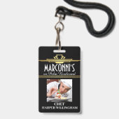 Restaurant Chef Lanyard Badge (Voorzijde met lanyard)