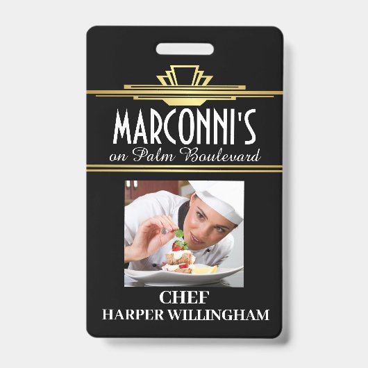 Restaurant Chef Lanyard Badge (Voorzijde)