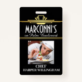 Restaurant Chef Lanyard Badge (Voorkant)