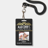 Restaurant Chef Lanyard Badge (Voorkant met koord)