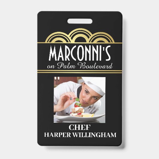 Restaurant Chef Lanyard Badge (Voorkant)