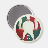 RESTAURANT CHEF'S COOKING PARTY Culinaire Monogram Magneet (Voorkant / Achterkant)