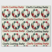 RESTAURANT CHEF'S COOKING PARTY Culinary Cadeaupapier (Vlak)