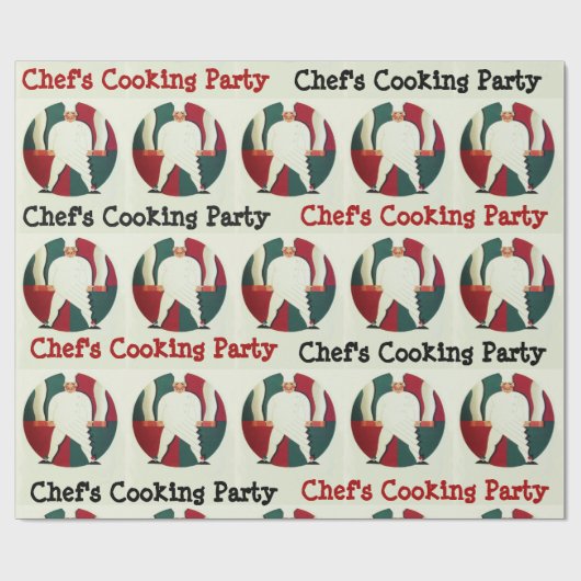 RESTAURANT CHEF'S COOKING PARTY Culinary Cadeaupapier (Vlak)