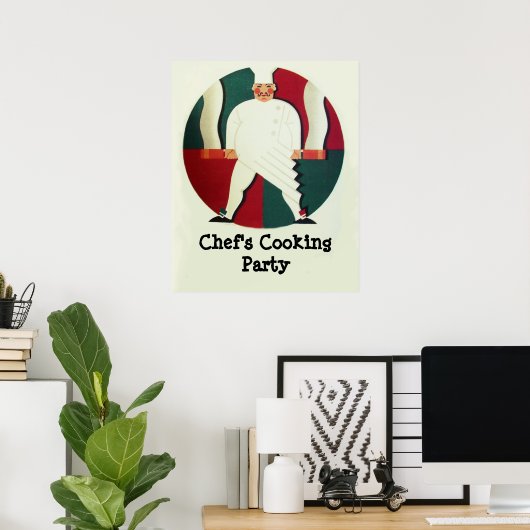 RESTAURANT CHEF'S COOKING PARTY Culinary Poster (Thuiskantoor)