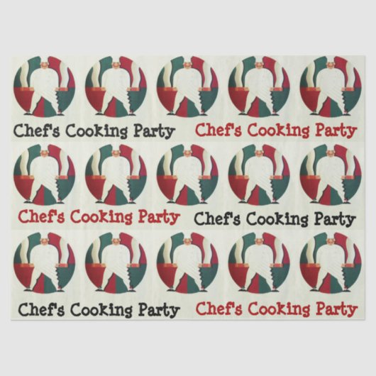 RESTAURANT CHEF'S COOKING PARTY Culinary Tissuepapier (Voorkant)