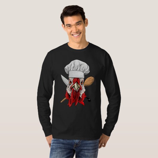 Restaurant Chicken Chef Kitchen Cook Culinary Chic T-shirt (Voorkant volledig)