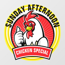 Restaurant Chicken Special Raamsticker