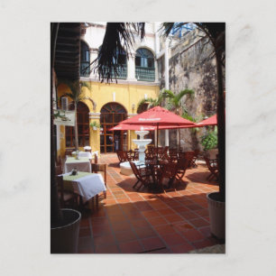 Restaurant Courtyard Postcard Briefkaart