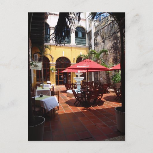 Restaurant Courtyard Postcard Briefkaart (Voorkant)