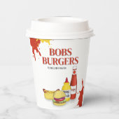 Restaurant Custom Hamburger Hotdog Business Papieren Bekers (Achterkant)