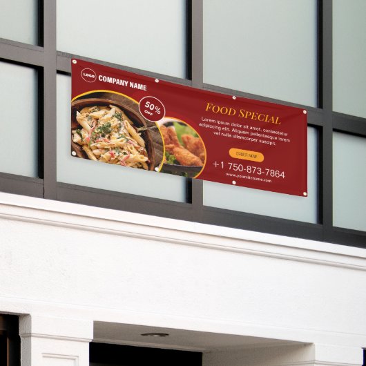 Restaurant Dagelijkse Speciale Outdoor Aangepaste Spandoek (Buitenkant Gebouw)