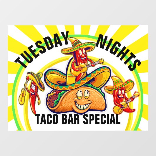 Restaurant Dagelijkse Specialiteiten Raamsticker (Vel)