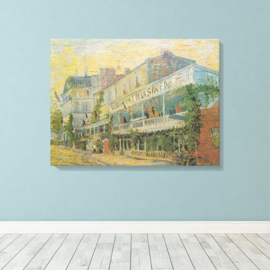 Restaurant de la Sirene in Asnieres - van Gogh Canvas Afdruk (Insitu (Houten vloer))