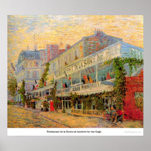 Restaurant de la Sirene in Asnieres, van Gogh Poster