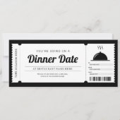 Restaurant diner date night reserveringsvoucher kaart (Voorkant)