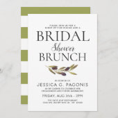 Restaurant Dining Thlekte Bridal Brunch Sage Invit Kaart (Voorkant / Achterkant)