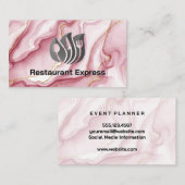 Restaurant Dinnerware Logo | Catering Evenementen Visitekaartje (Voorkant / Achterkant)