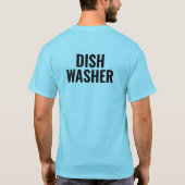 Restaurant Dishwasher Uniform T-Shirt Personalized (Achterkant)
