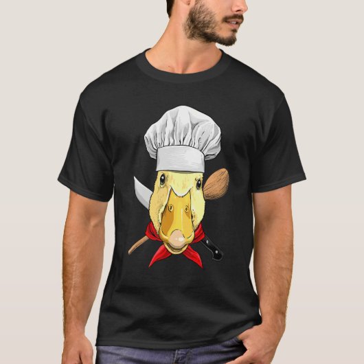 Restaurant Duck Chef Kitchen Cook Culinary Cooking T-shirt (Voorkant)