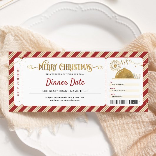 Restaurant Eetdate Avond Kerstcadeaubon Kaart