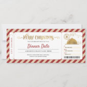 Restaurant Eetdate Avond Kerstcadeaubon Kaart (Voorkant)