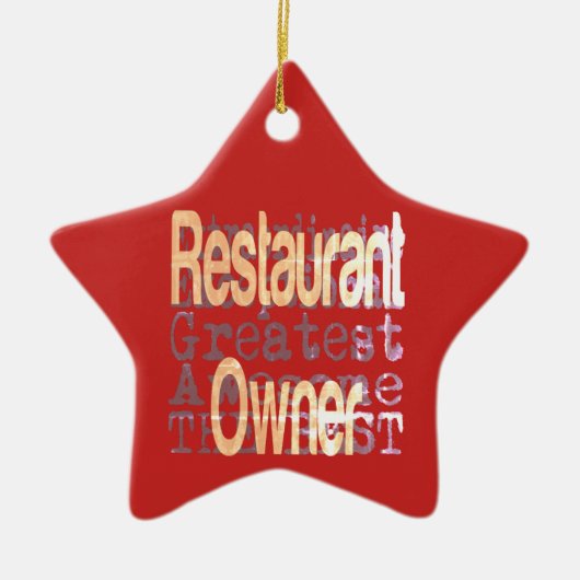 Restaurant Eigenaar Extraordinaire Keramisch Ornament (Voorkant)