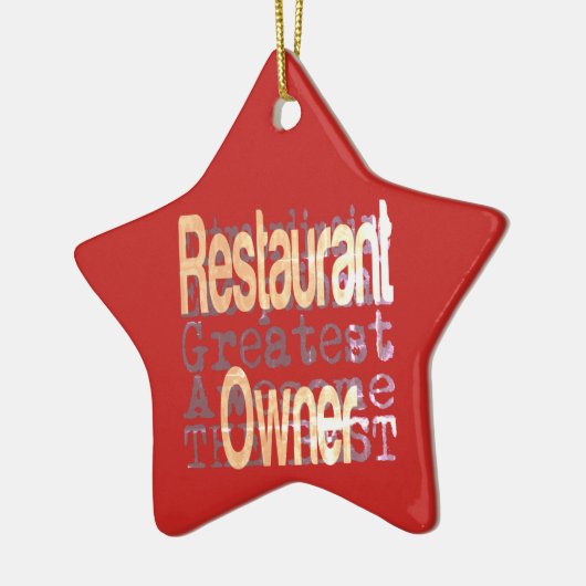 Restaurant Eigenaar Extraordinaire Keramisch Ornament (Links)