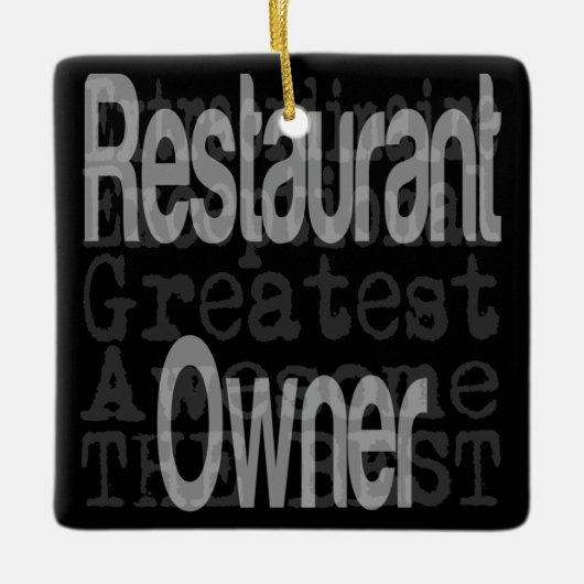 Restaurant Eigenaar Extraordinaire Keramisch Ornament (Voorkant)