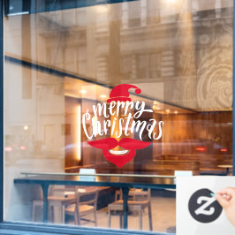 Restaurant en Kantoor kerstvenster vastklampen Raamsticker
