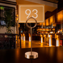 Restaurant Faux Gold Foil White Minimalist Text