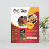 Restaurant Flyer / Flyer voor menukaart (Staand voorkant)