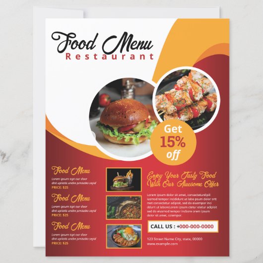 Restaurant Flyer / Food Menu Flyer (Voorkant)