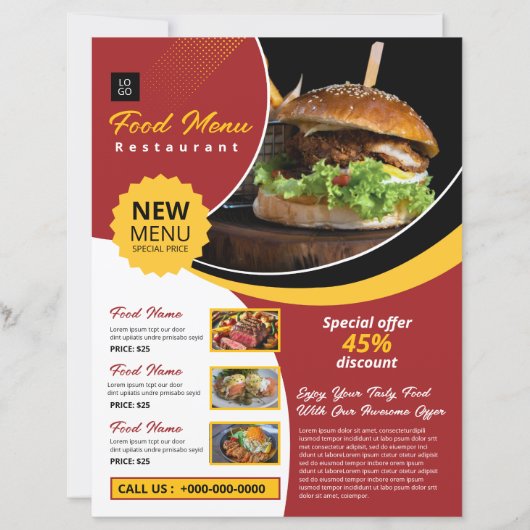 Restaurant Flyer Sjabloon (Voorkant)